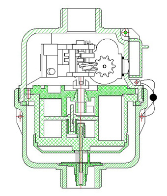 容積(jī)式水表(biao)(尼龍塑(su)殼)原理(lǐ)圖